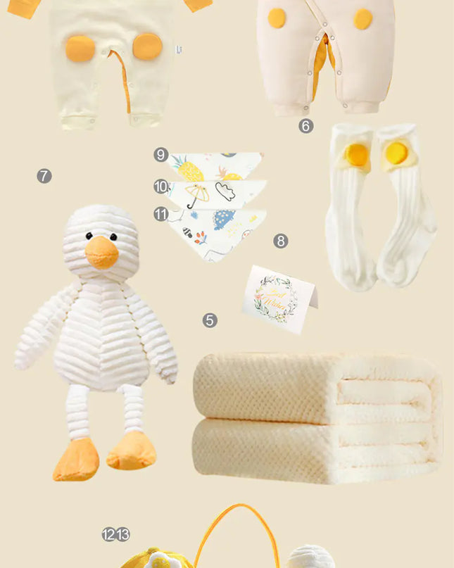 Newborn Gift Box with Summer Dress and Baby Supplies