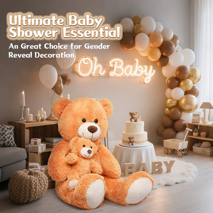 39" Giant Teddy Bear Mommy and Baby Soft Plush Bear Stuffed Animal