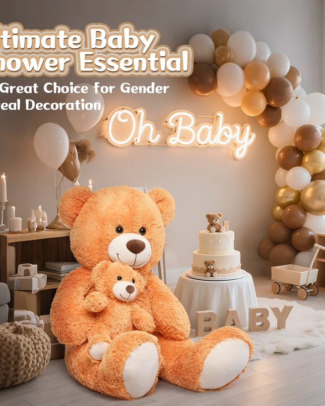 39" Giant Teddy Bear Mommy and Baby Soft Plush Bear Stuffed Animal