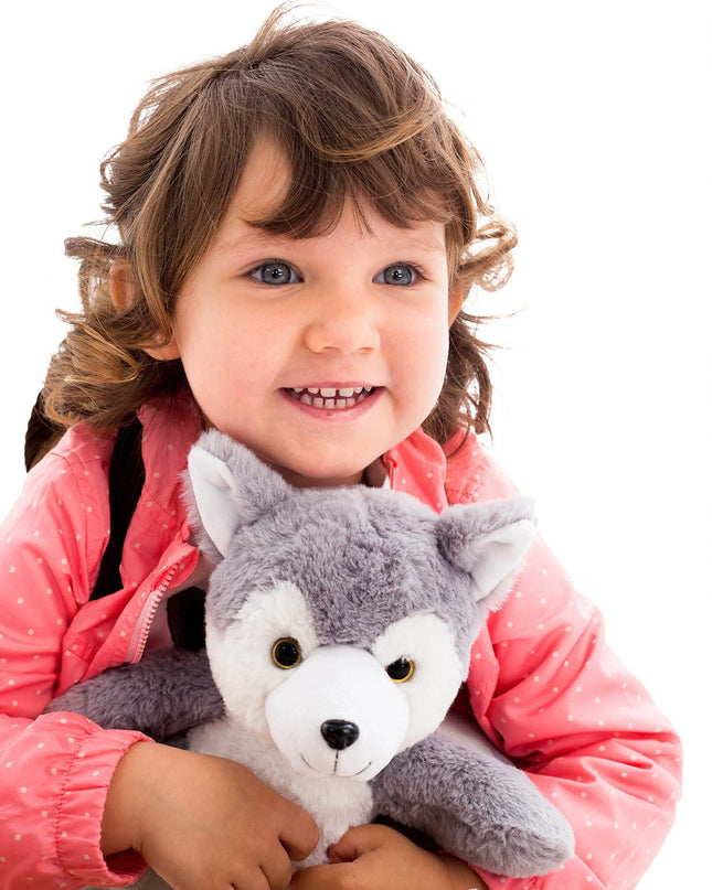 Wolf Backpack, Wolf Toys for Kids 3-5, Toddler Husky Stuffed Animal Gifts for 2 3 4 5 Year Old Girl Boy