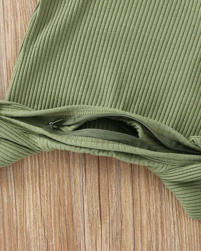 Newborn Baby Boy Girl Romper Clothes Infant Solid Ribbed Onesie Bodysuit Jumpsuit Outfits