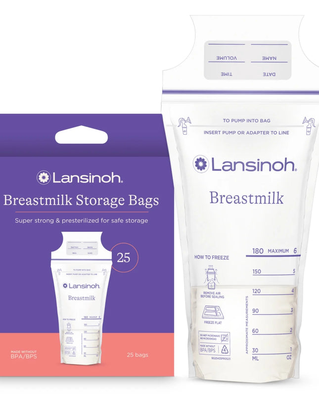 (3 Pack)  Breastmilk Storage Bags, Fast Freeze and Thaw, 25 Count, Baby Essentials, 6Oz