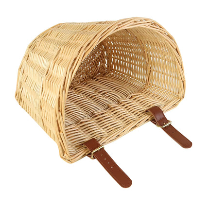 Vintage Rattan Bicycle Baskets Wood Bicycle Balance Baskets Bike Scooter Panniers Kids Bike Cart Plastic Handbag