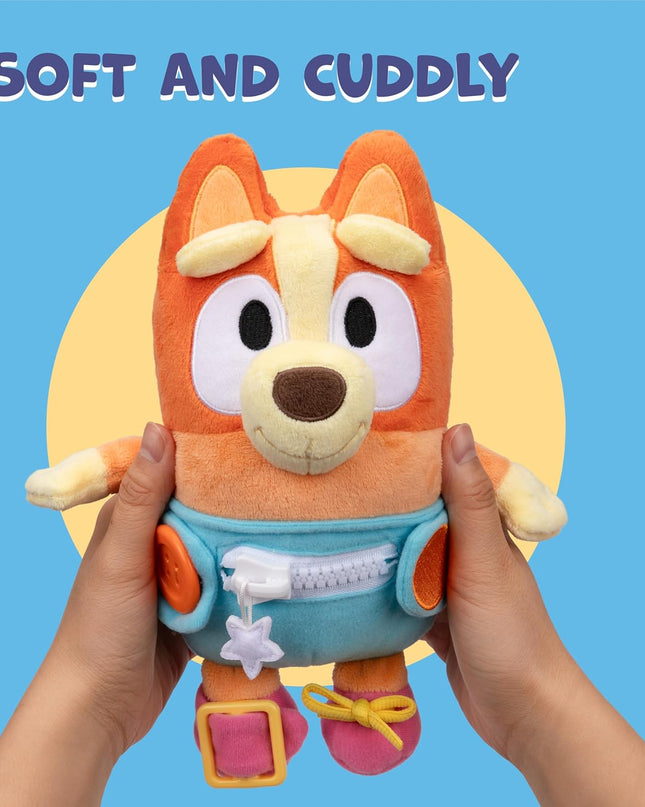 Bluey Dress & Play Baby Bingo Plush Interactive Learning Stuffed Animal New Toy