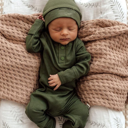 Newborn Baby Boy Girl Romper Clothes Infant Solid Ribbed Onesie Bodysuit Jumpsuit Outfits