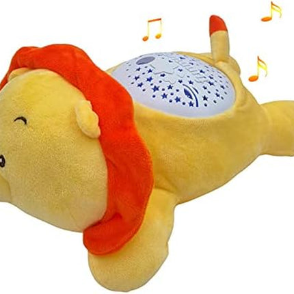 Baby Soother White Noise Sound Lion Plush Toys Star Projector Melodies Nightlight Soother Kids Gifts