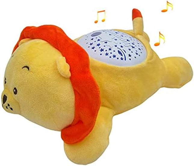 Baby Soother White Noise Sound Lion Plush Toys Star Projector Melodies Nightlight Soother Kids Gifts