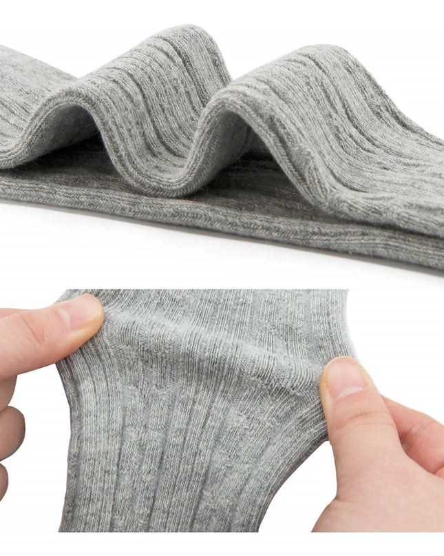 Toddler Cotton Tights Cable Knitted Stockings Girl Seamless Infant Girl Tights Non-Slip Girls Leggings White & Black & Pink 6-12 Months