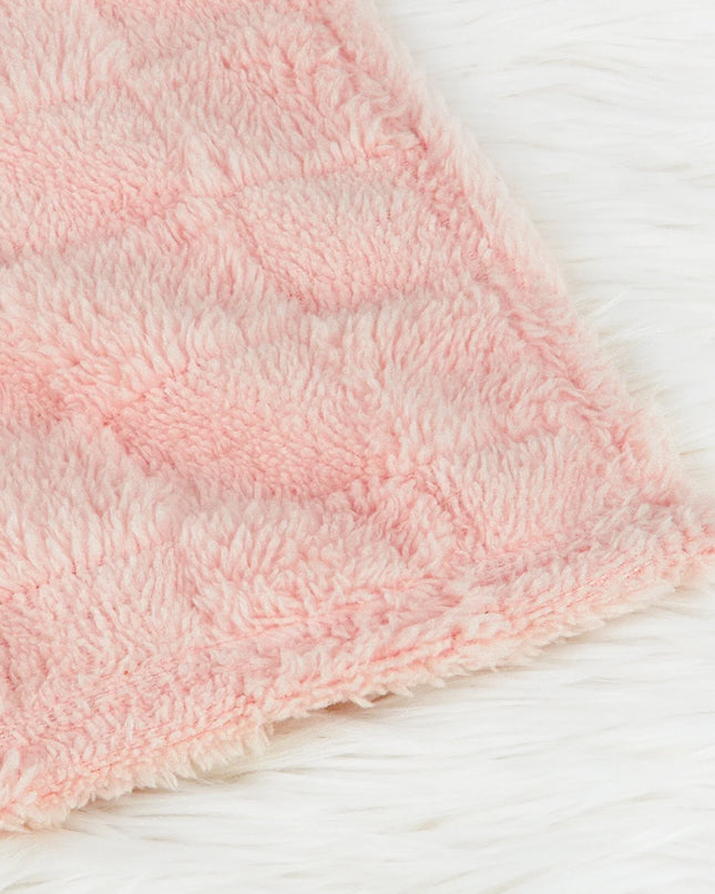 Baby Blanket for Girls 3D Checkerboard Grid Ultra- Soft Fluffy Toddler Blanket for Kids Warm Cozy Chessboard Chocolate Design Infant Blanket 30 X 40 Inches,Pink
