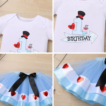 Baby Girl 1St Birthday Outfit Princess One Cosplay Character Romper Tutu Dress Photoshoot Party Clothes