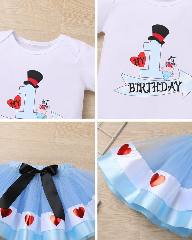 Baby Girl 1St Birthday Outfit Princess One Cosplay Character Romper Tutu Dress Photoshoot Party Clothes