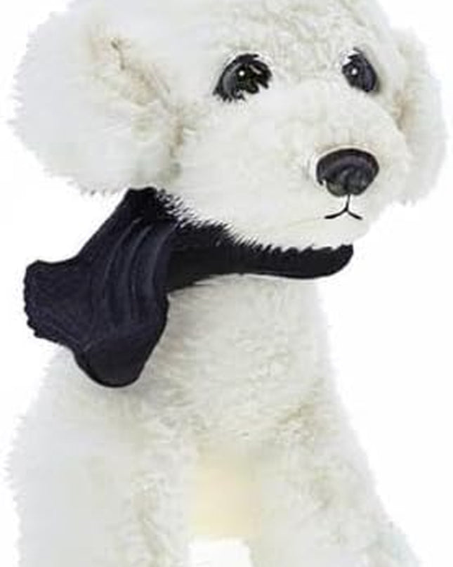 New Puppy Bichon Frise Stuffed Animals Teddy Dog Plush Doll Toys for Kids Party Gifts (White 12")