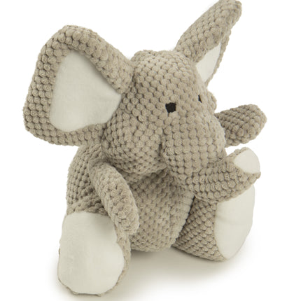 ® Checkers™ Elephant with Chew Guard Technology™, Durable Plush Squeaker Dog Toy, Large, Gray