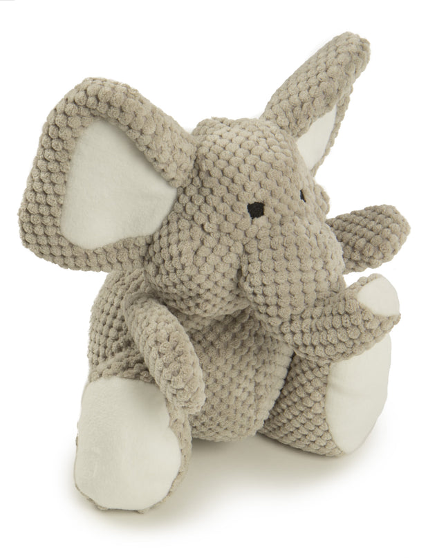 ® Checkers™ Elephant with Chew Guard Technology™, Durable Plush Squeaker Dog Toy, Large, Gray