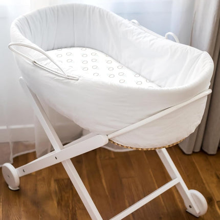 3-Pack Organic Jersey Cotton Bassinet Fitted Sheets – Fits 32 X 16 X 4 Inch Pads – Compatible with Halo, Snoo, Graco, Dream on Me, Delta – for Oval, Hourglass, and Rectangular Bassinet Mattresses