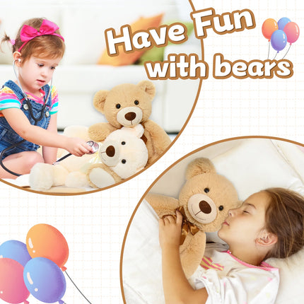 13.8" Small Teddy Bear Cute Bear Stuffed Animals 3 Pack