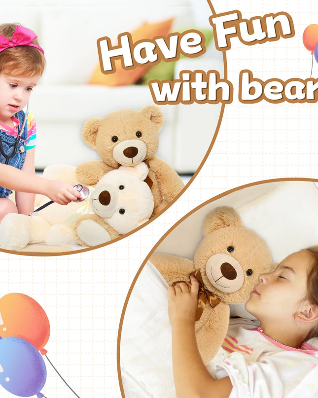 13.8" Small Teddy Bear Cute Bear Stuffed Animals 3 Pack