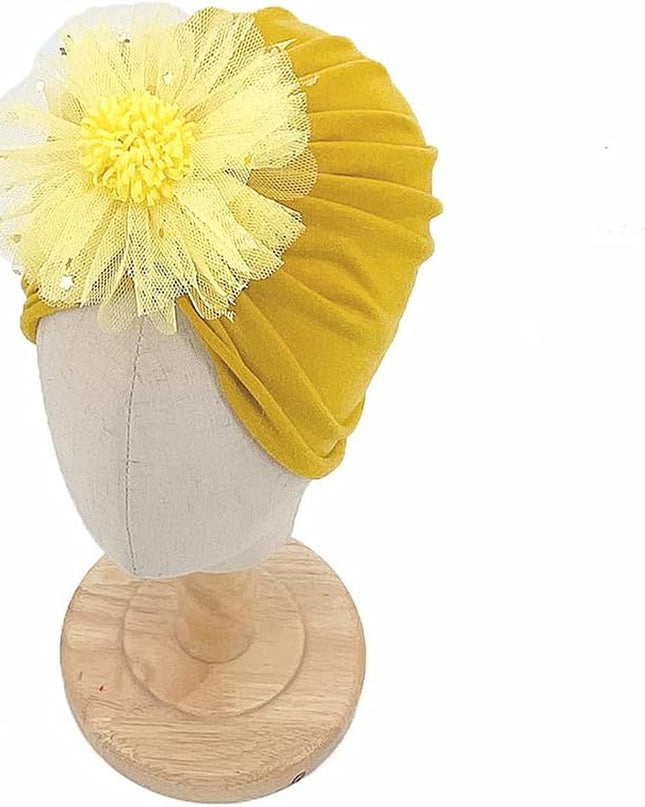 Baby Girl Toddlers Breathable Cotton Hat Newborn Knotted Hat Cute Donut Soft Turban Bow Knot Cap