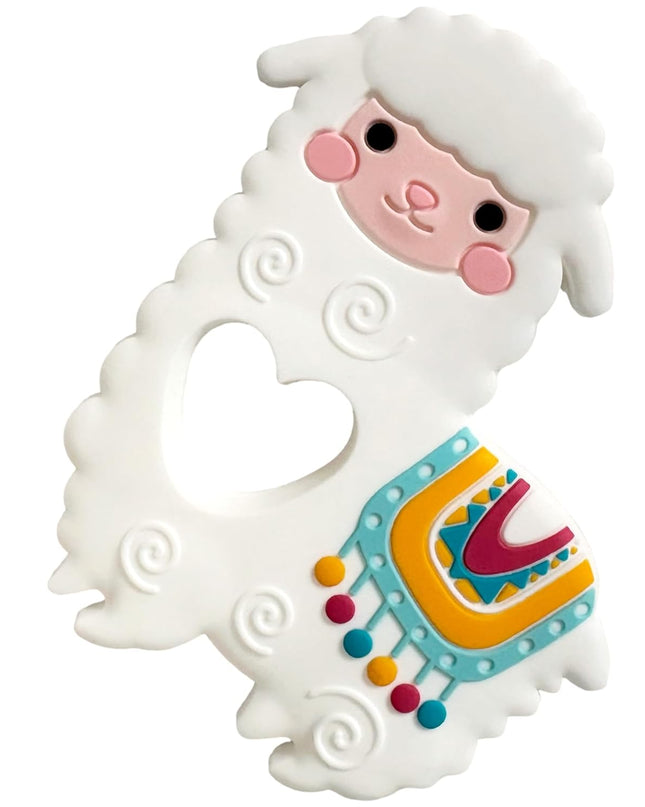 - Teething Toys Made of 100% Food Grade Silicone, Fun Animal Shapes for Teething Relief, Use Alone or Easily Attach Your Baby Teether to  Mats (Alpaca)