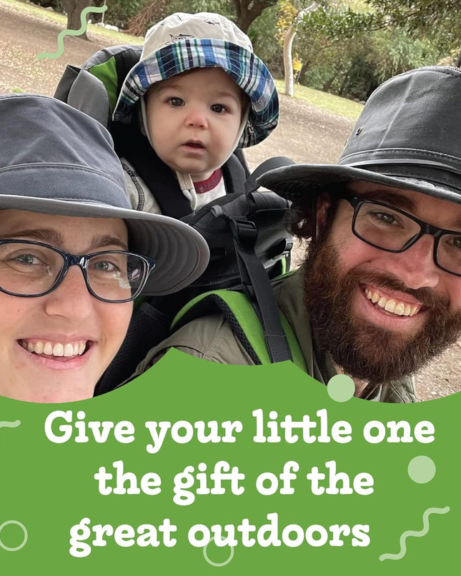 Hiking Baby Carrier Backpack - Comfortable Toddler/Baby Backpack Carrier System with Diaper Change Pad, Insulated Pocket + Rain and Sun Hood to Protect Your Child