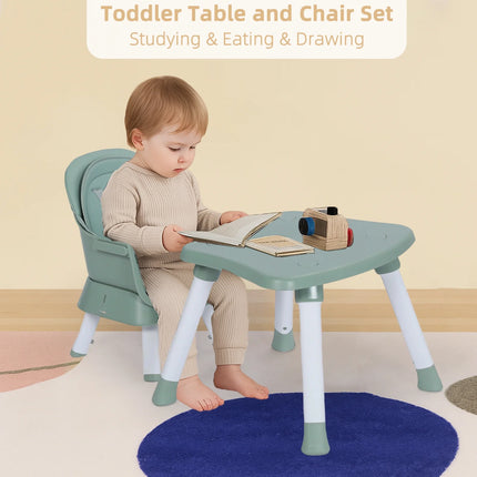 8 in 1 Baby High Chair, Toddler Dining Booster Seat for Eating, Green