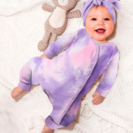 Baby Girl Clothes Cute Floral Infant Newborn Baby Clothes for Girls Letter Print Snap Baby Girl Romper Jumpsuit