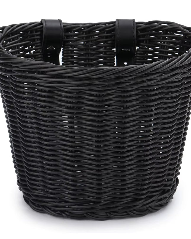 Vintage Rattan Bicycle Baskets Wood Bicycle Balance Baskets Bike Scooter Panniers Kids Bike Cart Plastic Handbag