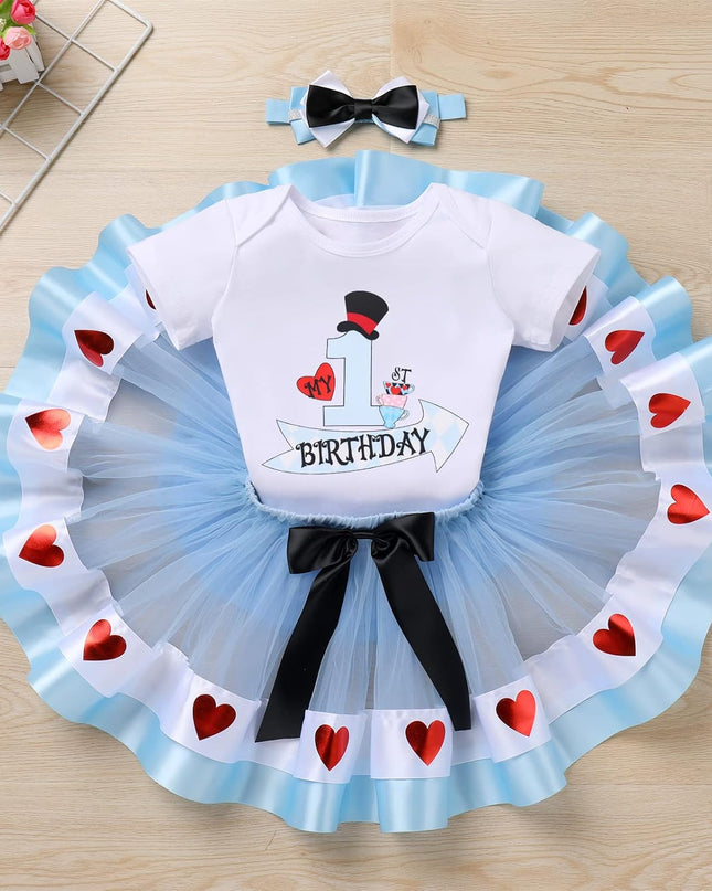 Baby Girl 1St Birthday Outfit Princess One Cosplay Character Romper Tutu Dress Photoshoot Party Clothes