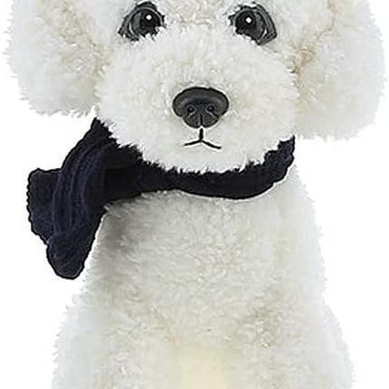 New Puppy Bichon Frise Stuffed Animals Teddy Dog Plush Doll Toys for Kids Party Gifts (White 12")