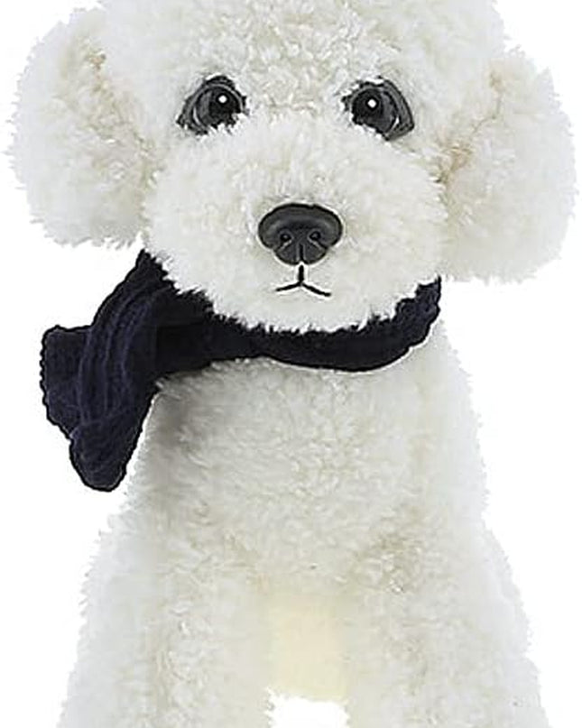 New Puppy Bichon Frise Stuffed Animals Teddy Dog Plush Doll Toys for Kids Party Gifts (White 12")