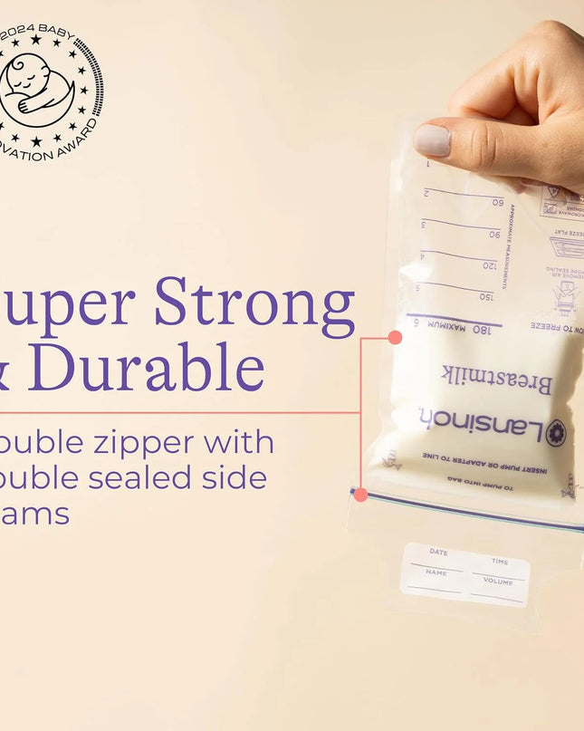 (3 Pack)  Breastmilk Storage Bags, Fast Freeze and Thaw, 25 Count, Baby Essentials, 6Oz