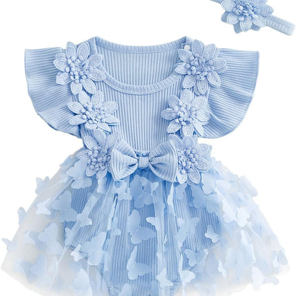 Baby Girl Lace Romper Bodysuit Outfits for Birthday,Photoshoot,Photography,Cake Smash,Gift