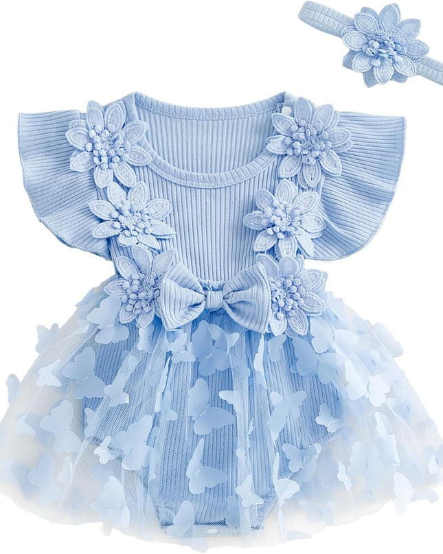 Baby Girl Lace Romper Bodysuit Outfits for Birthday,Photoshoot,Photography,Cake Smash,Gift