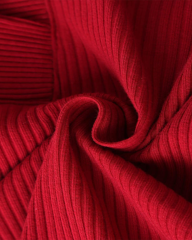 Baby Girl'S 3Pc Rib Frill Long Sleeve Romper and Pant Set