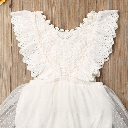 Baby Girl Lace Romper Bodysuit Outfits for Birthday,Photoshoot,Photography,Cake Smash,Gift