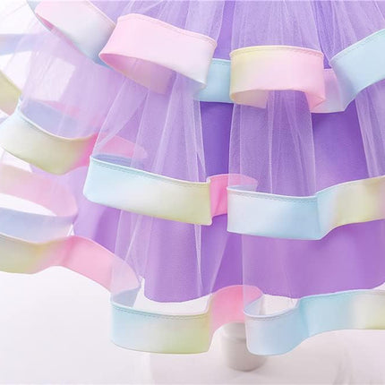 3M-6T Baby Girls Ruffle Flower Dress Elegant Pageant Party Wedding Lace Gown Dresses