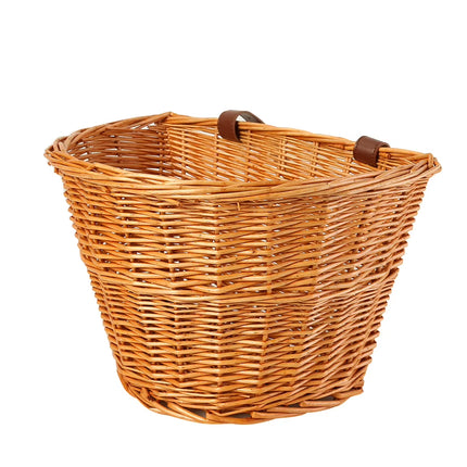 Vintage Rattan Bicycle Baskets Wood Bicycle Balance Baskets Bike Scooter Panniers Kids Bike Cart Plastic Handbag
