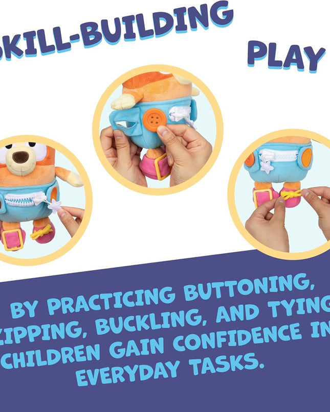 Bluey Dress & Play Baby Bingo Plush Interactive Learning Stuffed Animal New Toy