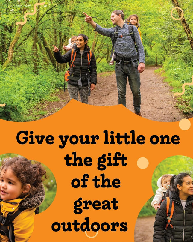 Hiking Baby Carrier Backpack - Comfortable Toddler/Baby Backpack Carrier System with Diaper Change Pad, Insulated Pocket + Rain and Sun Hood to Protect Your Child