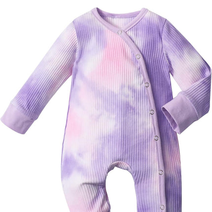 Baby Girl Clothes Cute Floral Infant Newborn Baby Clothes for Girls Letter Print Snap Baby Girl Romper Jumpsuit