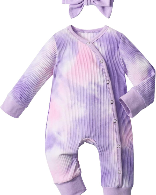 Baby Girl Clothes Cute Floral Infant Newborn Baby Clothes for Girls Letter Print Snap Baby Girl Romper Jumpsuit