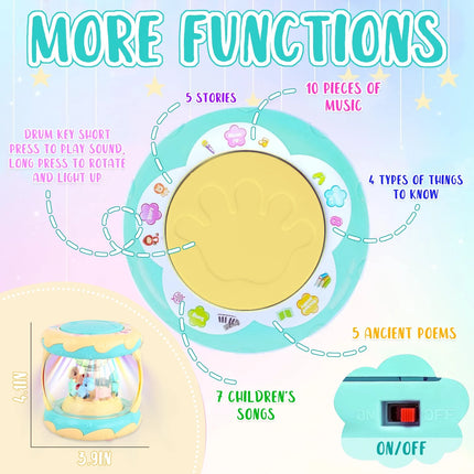 Toddler Toy for 1 Year Old - Rotating Light up Musical Toy - Learning Toys for Baby 6 to 12 Months - Birthday Gifts for Kids 1 2 Years Old Boys Girls