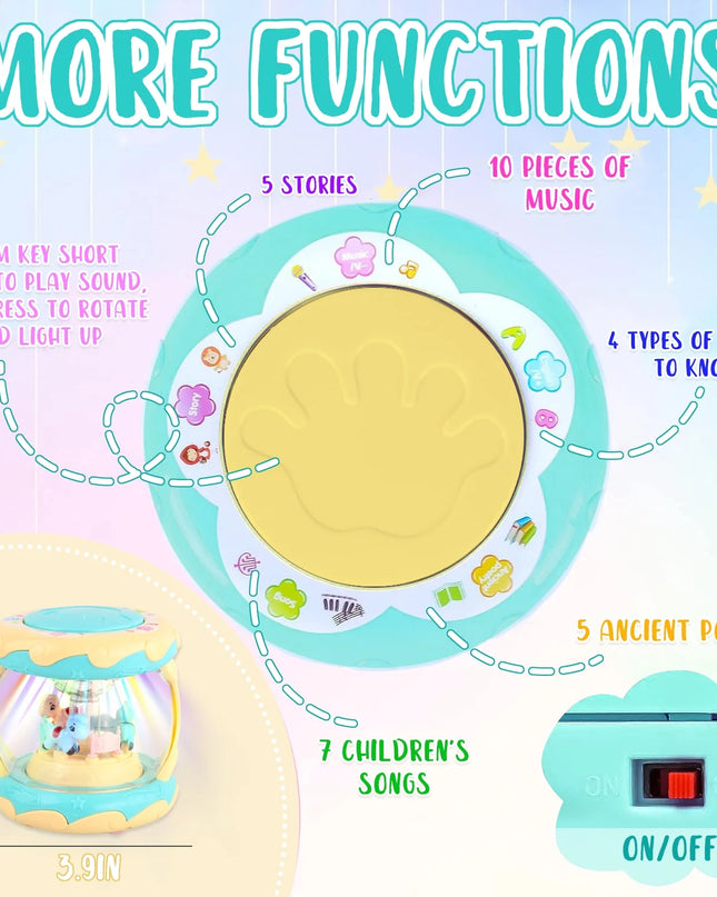 Toddler Toy for 1 Year Old - Rotating Light up Musical Toy - Learning Toys for Baby 6 to 12 Months - Birthday Gifts for Kids 1 2 Years Old Boys Girls