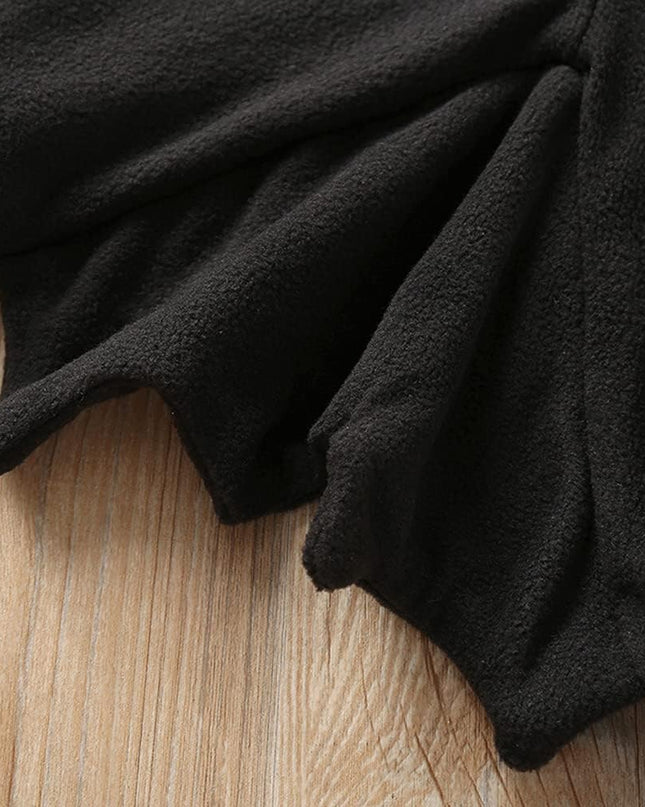 Toddler Baby Boy'S Girl'S Halloween Costume Bat Style Cosplay Clothes Set Winter Outerwear Hooded Coat