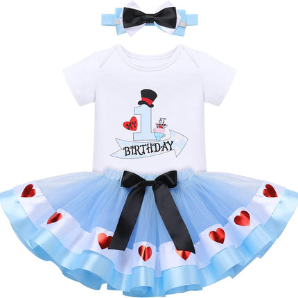 Baby Girl 1St Birthday Outfit Princess One Cosplay Character Romper Tutu Dress Photoshoot Party Clothes