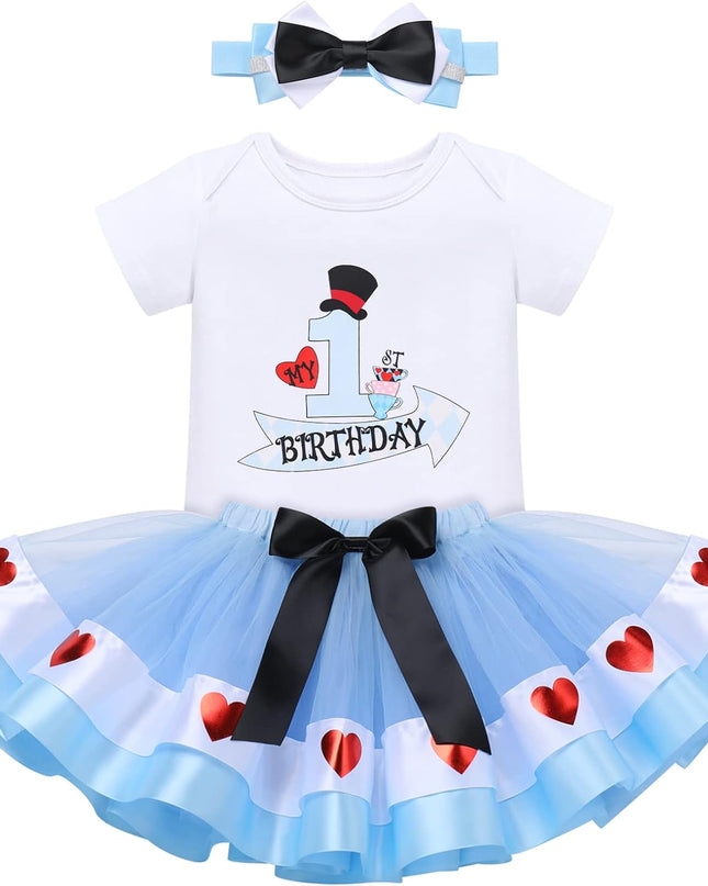 Baby Girl 1St Birthday Outfit Princess One Cosplay Character Romper Tutu Dress Photoshoot Party Clothes