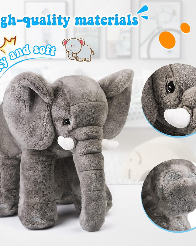 Stuffed Elephant Plush Animal Toy (12 X 9 X 15 Inch)