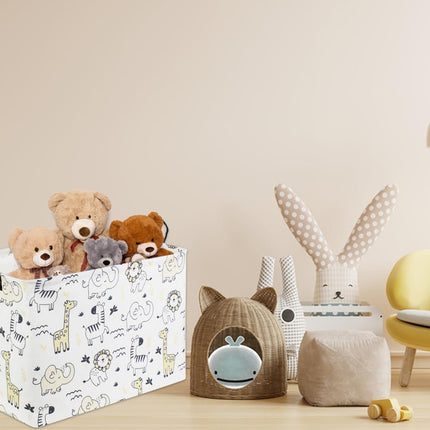Baby Baskets Kids Toy Basket for Boy and Girls Woodland Gift Basket Empty Cute Storage Bin Organizer Box Rectangular Animal Room Decor for Books(Animal)