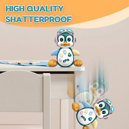 Musical Crawling Toys Penguin, Learning Moving Walking Dancing Toy with Music & Lights for Birthday Gifts