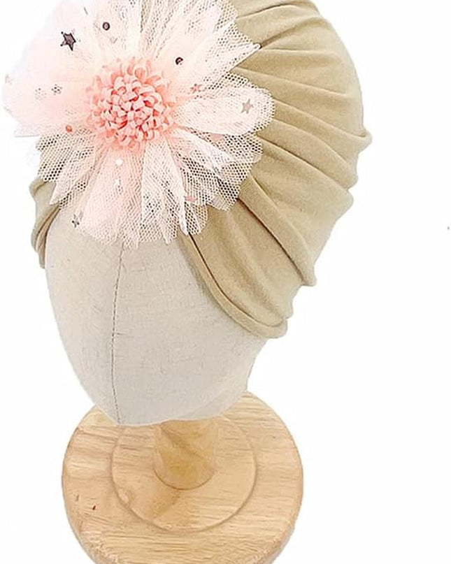 Baby Girl Toddlers Breathable Cotton Hat Newborn Knotted Hat Cute Donut Soft Turban Bow Knot Cap